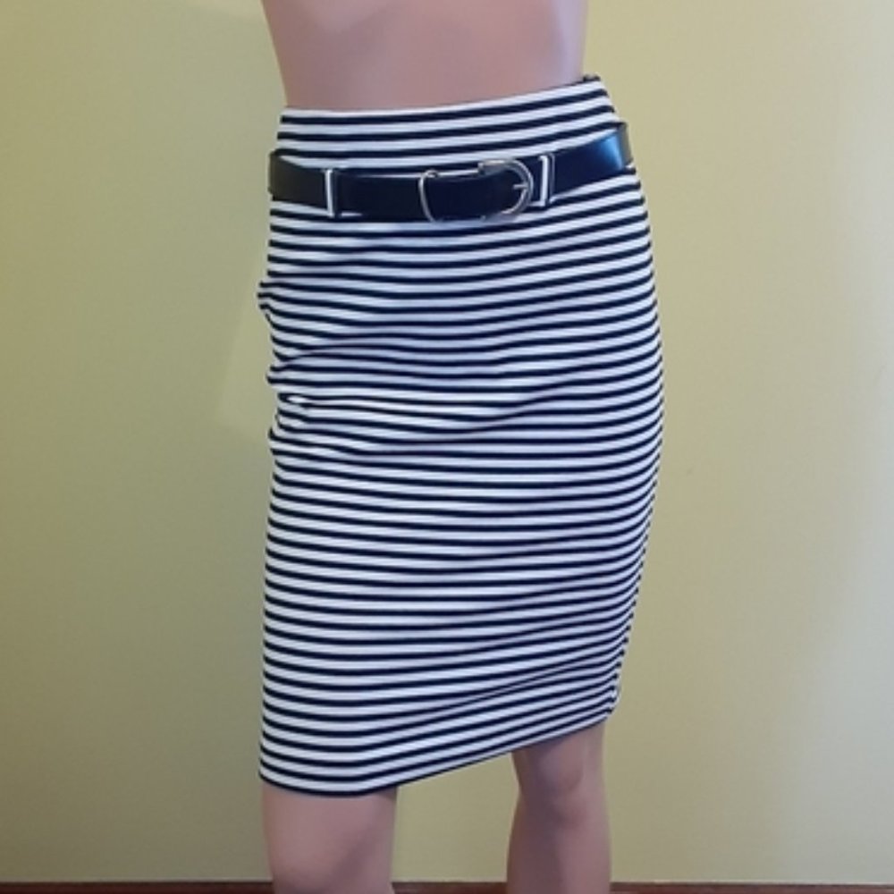 Charlotte Russe  Horizontal Striped Mini Skirt